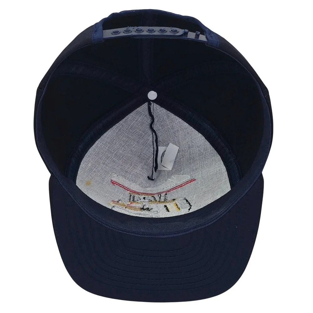 Caterpillar Challenger Tractors Navy Blue Snapback Hat Vintage Style CAT‎ Cap